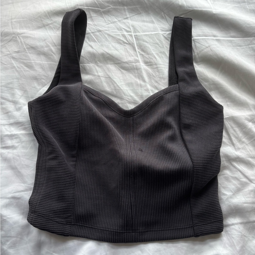 lululemon athletica Black Ribbed Tank Top